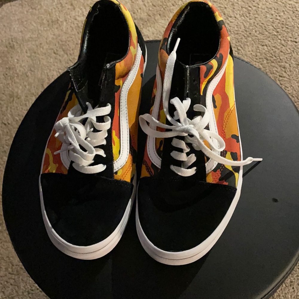 Orange (Camo printed) vans